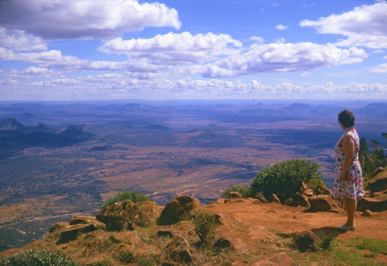 On Top of Inyanga Mts at Worlds View - Looking Down to Mozambique Border May 1974.jpg